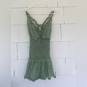 Green mini dress